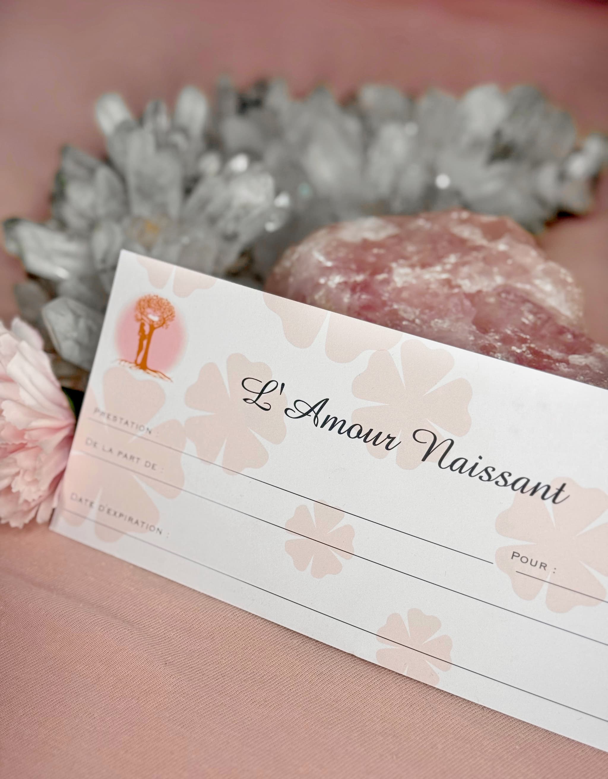 Carte cadeau de l'Amour Naissant